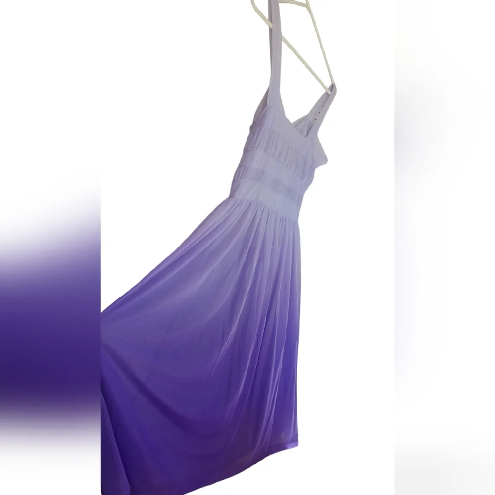 VINTAGE VAN ROALTE SLIP NIGHTGOWN PURPLE OMBRE Angelmist 50s sz34 - Picture 3 of 7